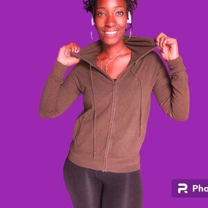 Brandy Melville hannah pollack hoodie sweater in olive green one size fits all.